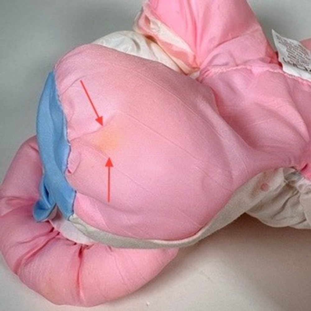 Vintage 1991 Fisher Price Puffalump HORSE Pony PINK Striped Plush Toy - Picture 8 of 11